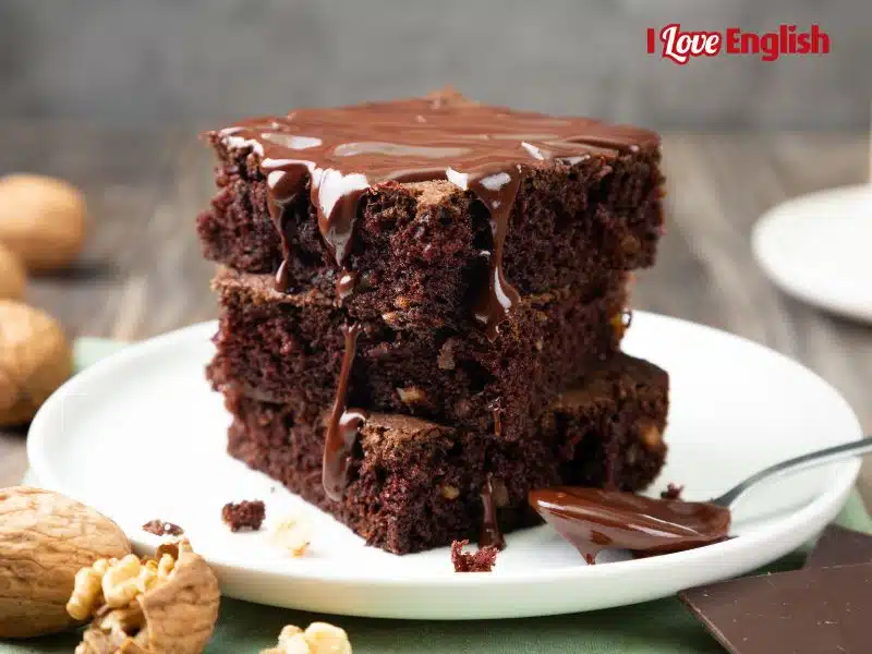 receta en inglés: brownies